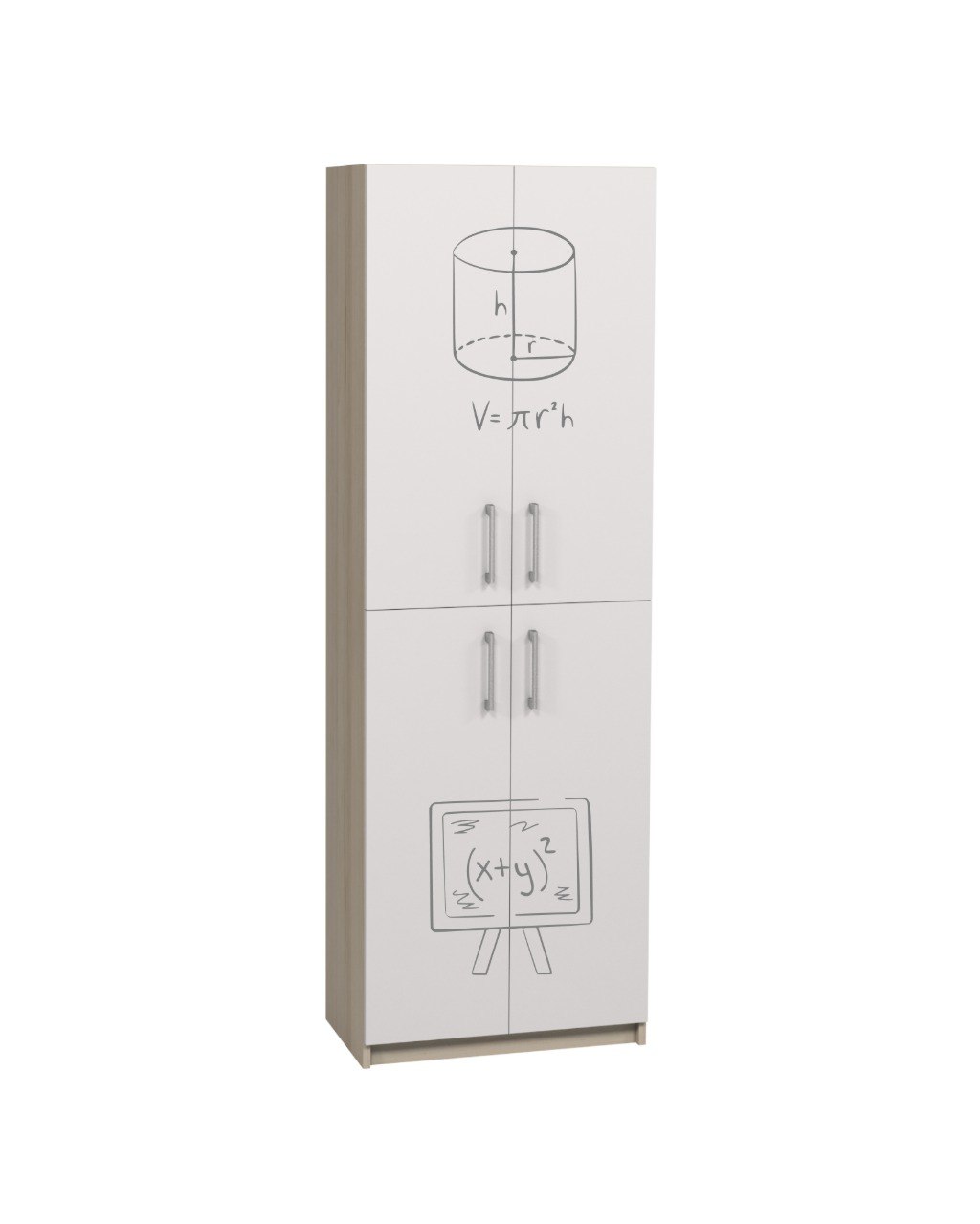 Шафа закрита з 4-ма дверцятами з фотодруком для кабінету МАТЕМАТИКИ, 702х405х2115 мм., АНШАР ГРУП ( 7707 + Ф )